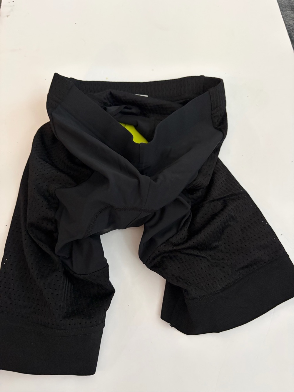 Men's Black Athletic Cycling Shorts with Padded Liner